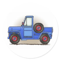 Little Four Wheel Pickup Truck Sticker