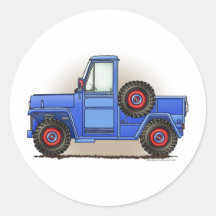 Little Four Wheel Pickup Truck Sticker