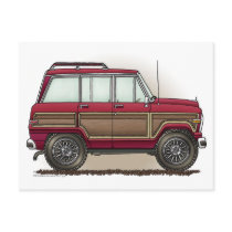 Little Four Wheel Station Wagon Postcards