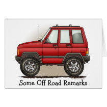 Little Four Wheel SUV Car Greeting Cards