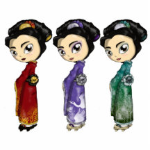 Little Geishas Photo Cutouts