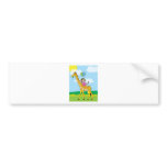Little Girl and Giraffe bumper stickers