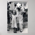 little girl and monster small poster posters