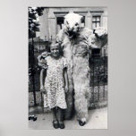 little girl and monster small poster