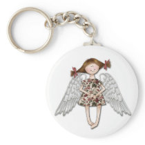 Little Girl Angel Key Chain