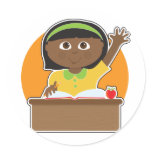 Little Girl at School Black