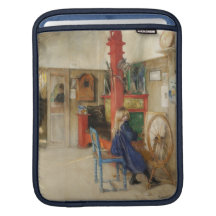 Little Girl at Spinning Wheel iPad Sleeve
