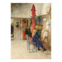 Little Girl at Spinning Wheel Personalised Invites