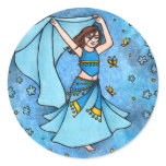 Little Girl Belly Dancer Blue stickers
