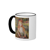 Little Girl Carrying Flowers Mugs