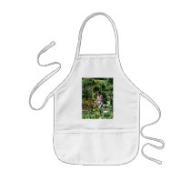 Little Girl in Rose Garden Aprons