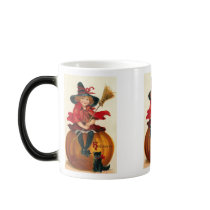 Little Girl in Witch Costume Halloween Morph Mug