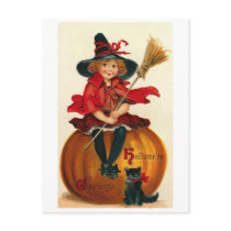 Little Girl in Witch Costume Post Cards