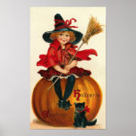 Little Girl in Witch Costume posters