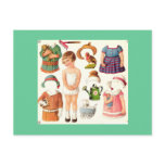 Little Girl Paper Doll Postcards