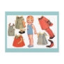 Little Girl Paper Doll Postcards