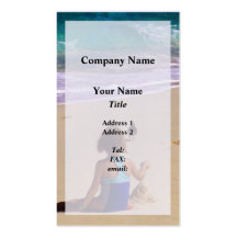 Little Girl Playing in Sand Business Card