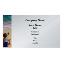 Little Girl Playing in the Sand - Platinum Business Card Templates