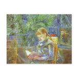 Little GIrl Reading postcards