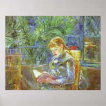 Little GIrl Reading Poster
