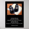 LITTLE GIRL SHOE POSTER WITH NURSERY RHYME posters