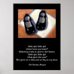 LITTLE GIRL SHOE POSTER WITH NURSERY RHYME