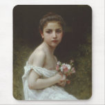 Little Girl With A Bouquet mousepads
