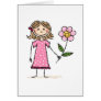 Little girl with happy flower