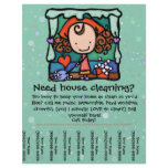 Little Girlie promotes housecleaning business GRN flyers