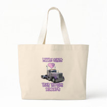 Little Girls Love Their Trucker Daddy Canvas Bag