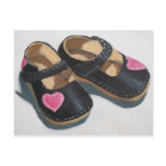 LITTLE GIRL'S SHOES WITH HEART POST CARD