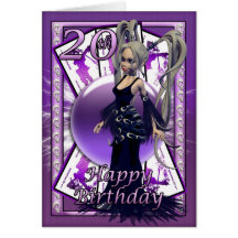 Little Gothic 20 year old Birthday, Happy 20th Greeting Card