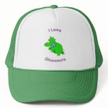 little green dinosaur ( i love dinosaurs) hats