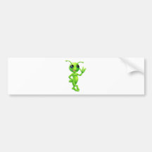 Little green man alien bumper stickers