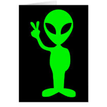 Little Green Man Cards