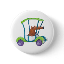 Little Guy in Cute Car buttons by colonelle Little Guy in Cute Car buttons