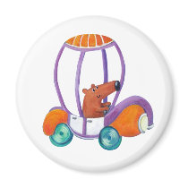 Little Guy in Cute Car magnets by colonelle Little Guy in Cute Car magnets