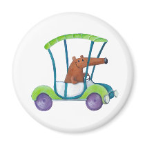 Little Guy in Cute Car magnets by colonelle Little Guy in Cute Car magnets