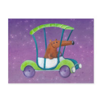 Little Guy in Cute Car postcards by colonelle Little Guy in Cute Car postcards