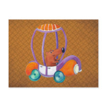 Little Guy in Cute Car postcards by colonelle Little Guy in Cute Car postcards