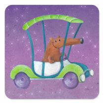 Little Guy in Cute Car stickers by colonelle Little Guy in Cute Car stickers