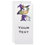 little halloween witch kid full color rack card