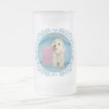 Little Havanese on Turquoise Sofa Coffee Mugs