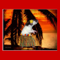Little Hula Honey Postcard postcards
