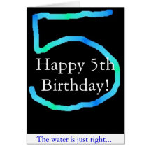 Little Kid's 5th Birthday Card