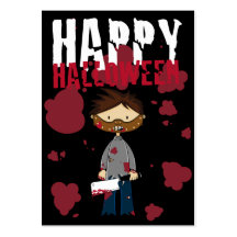 Little Killer Halloween Bookmark Business Card Templates