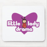 Little Lady Drama with purple heart Mousepad