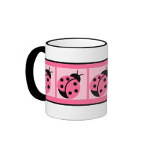 Little Ladybug Banded Coffee Mug