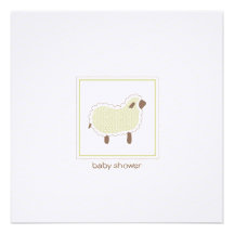 Little Lamb Baby Shower Invitation