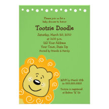 Little Leo Lion Baby Shower Invitation 5 x 7